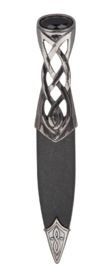 Islay Black Chrome Pewter Sgian Dubh With Stone Top