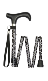 Mini Zebra Pattern Short Folding Stick