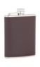 6oz Burgundy Leather Stainless Steel Flask Thumbnail