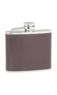 4oz Burgundy Leather And Stainless Steel Flask Thumbnail