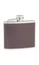 4oz Burgundy Leather Stainless Steel Flask Thumbnail