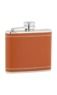 4oz Tan Leather Stainless Steel Flask Thumbnail