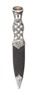 Lochy Polished Pewter Dress Sgian Dubh With Stone Top Thumbnail