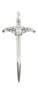 Scottish Silver Thistle Sword Kilt Pin Thumbnail