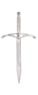 Saltire Broad Sword Silver Kilt Pin Thumbnail
