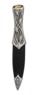 Luss Thistle Pewter Dress Sgian Dubh With Stone Top Thumbnail