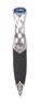 Islay Polished Pewter Sgian Dubh With Stone Top Thumbnail