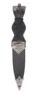 Black Chrome Celtic Sgian Dubh With Plain Top Thumbnail