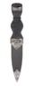 Black Chrome Celtic Sgian Dubh With Stone Top Thumbnail