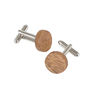 Round Cufflinks - Amazaque Wood Thumbnail