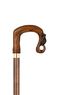 Brown Shepherds Crook Moulded Top Collectors Stick Thumbnail