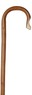 4' 6" Chestnut Shepherds Crook Handle Stick Thumbnail