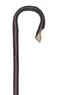 4' 6" Chestnut With Bark Shepherds Crook Handle Stick Thumbnail