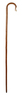 4' 6" Chestnut Shepherds Crook Handle Stick Thumbnail