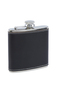 6oz Black Leather Stainless Steel Flask Thumbnail