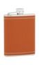 6oz Tan Leather Stainless Steel Flask Thumbnail