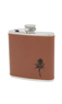 6oz Thistle Tan Leather Stainless Steel Flask Thumbnail