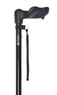 Black Anatomical Handle Adjustable Stick (Right Hand) Thumbnail