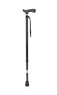 Black Crutch Handle Adjustable Stick With Shock Absorber Thumbnail