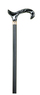 Black Dress Cane With Black & White Acrylic Derby Handle Thumbnail