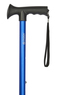 Blue Gel Grip Handle Adjustable Stick Thumbnail