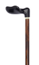Brown & Black Anatomical Handle Stick (Left Hand) Thumbnail