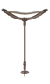 Brown Leather Shooting Stick with Brown Shaft Thumbnail