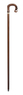 Brown Shepherds Crook Moulded Top Collectors Stick Thumbnail