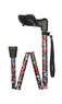 Fruit Pattern Short Folding Stick With Anatomical Handle (Left Hand) Thumbnail