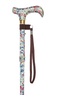 Mini Floral Pattern Folding Stick With Patterned Handle Thumbnail