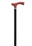 Red & Black Soft Touch Crutch Handle Stick Thumbnail