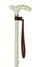 Red Flowers Pattern Adjustable Stick With Petite Patterned Handle Thumbnail