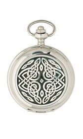 Celtic Quartz Half Hunter Pocket Watch