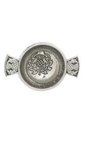 1.75" Thistle Mini Pewter Quaich 