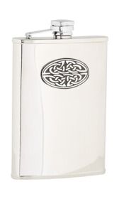 8oz Oval Celtic Stainless Steel Flask