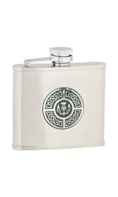 4oz Celtic & Thistle Stainless Steel Flask