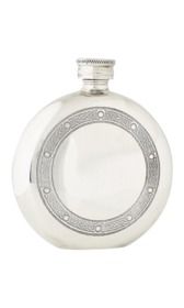 6oz Celtic Frame Pewter Flask