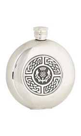 5oz Celtic & Thistle Stainless Steel Flask