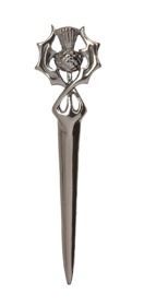  Black Chrome Scottish Thistle Kilt Pin