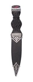 Celtic Polished Sgian Dubh With Stone Top - BLUE