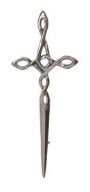 Black Chrome Celtic Knot Kilt Pin