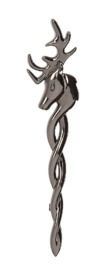 Black Chrome Stag Celtic Weave Kilt Pin