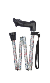 Floral Short Anatomical Folding Stick (right-hand)