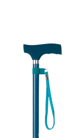 Teal Silicone Crutch Handle Adjustable Stick
