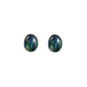 Oval Stud Silver Earrings