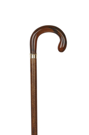 Brown Marble Crook Handle Stick