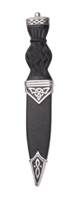 Celtic Polished Sgian Dubh With Plain Top