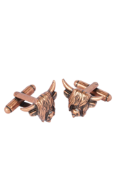 Highland Coo Copper Cufflinks 