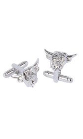 Highland Coo Polished Cufflinks