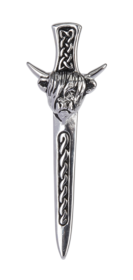 Highland Cow Polished Kilt Pin